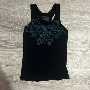 Black active wear tank top